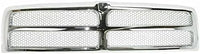 Front Bumper + Grille Chrome Shell + Upper & Lower Cover + Valance Textured + Fog Lamp Moldings Left & Right Side Direct Replacement For 1994-2002 Dodge Ram 1500 2500 3500 CH1002256