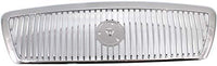 Front Grille Assembly Chrome Shell and Insert Plastic Without Emblem Direct Replacement Compatible With 2003-2005 Mercury Grand Marquis FO1200406 3W3Z8200AB