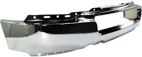 Front Bumper Face Bar Chrome Steel Without Fog Light Holes Direct Replacement Compatible With 2004-2006 Ford F-150 FO1002388 4L3Z17757AA