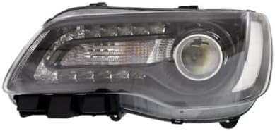 Set Of 2 Front Head Light Assembly Plastic Left Driver & Right Passenger Side Direct Replacement Compatible With 2015-2017 Chrysler 300 CH2503269 CH2502269 68214382AD 68214383AD