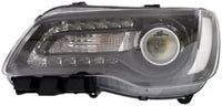 Set Of 2 Front Head Light Assembly Plastic Left Driver & Right Passenger Side Direct Replacement Compatible With 2015-2017 Chrysler 300 CH2503269 CH2502269 68214382AD 68214383AD