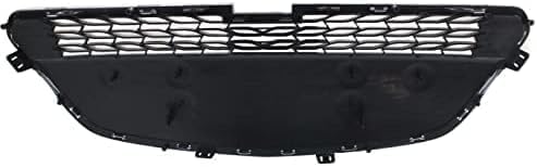 Front Bumper Lower Grille Chrome Shell & Primed Insert Without Fog Holes Direct Replacement Compatible With 2013-2015 Chevrolet Spark GM1200656 95078756