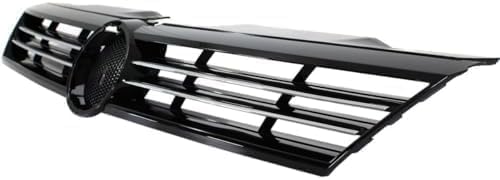 Front Grille Chrome Shell With Primed Insert Plastic Direct Replacement Compatible With 2011-2014 Volkswagen Jetta VW1200149 5C6853651AZLL