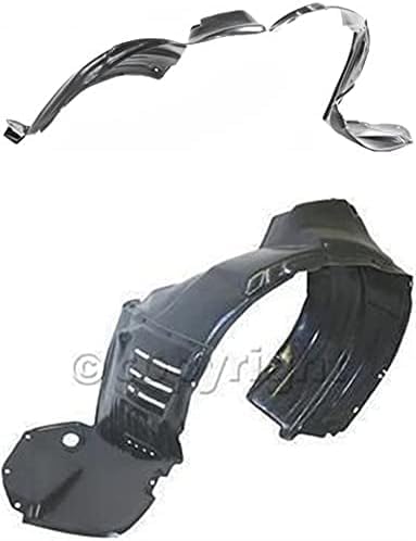 Set Of 2 Front Fender Liner Plastic Left Driver & Right Passenger Side Direct Replacement Compatible With 2004-2006 Lexus RX330 / 2007-2009 RX350 LX1249101 LX1248101
