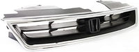 Front Grille Chrome Shell With Textured Insert Plastic Direct Replacement Compatible With 1994-1997 Honda Accord HO1200136 75101SV4902