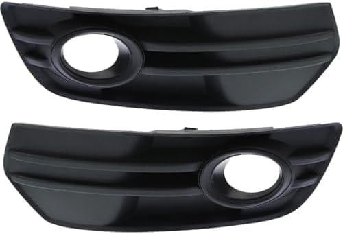 Set Of 2 Front Fog Lamp Molding Primed Plastic Right Passenger & Left Driver Side Direct Replacement Compatible With 2009-2012 Audi Q5 AU1039108 AU1038108 8R0807682A01C 8R0807681A01C
