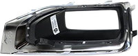 Set Of 2 Front Fog Light Molding Primed With Chrome Bezel Left Driver & Right Passenger Side Direct Replacement Compatible With 2015-2020 GMC Yukon/XL GM1039187 GM1038187 22936427