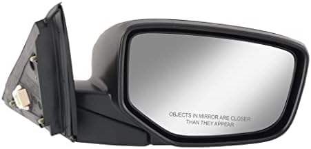 Front Power Mirror Manual Folding Heated Primed Without Signal Light Right Passenger Side Direct Replacement Compatible With 2008-2012 Honda Accord HO1321231 76208TA5A11