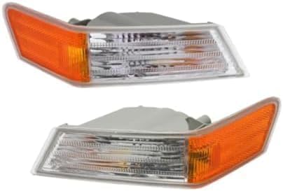 Set Of 2 Front Corner Light Lens And Housing Left Driver & Right Passenger Side Direct Replacement Compatible With 2007-2017 Jeep Patriot CH2527102 CH2526102 68004180AC 68004181AC