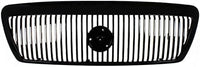 Front Grille Primed Shell and Insert Plastic Direct Replacement Compatible With 2003-2004 Mercury Marauder FO1200409 4W3Z8200AAA