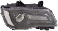 Set Of 2 Front Head Light Assembly Plastic Left Driver & Right Passenger Side Direct Replacement Compatible With 2015-2017 Chrysler 300 CH2503269 CH2502269 68214382AD 68214383AD