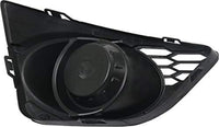 Set Of 2 Front Fog Light Cover Primed Left Driver & Right Passenger Side Direct Replacement Compatible With 2010-2012 Ford Fusion FO1038141 FO1039141 AE5Z17E810FA AE5Z17E811FA