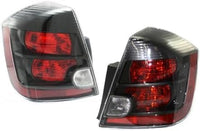 Set Of 2 Tail Light Assembly Plastic Left Driver & Right Passenger Side Direct Replacement Compatible With 2007-2009 Nissan Sentra NI2801178 NI2800178 26550ET80C 26555ET80C