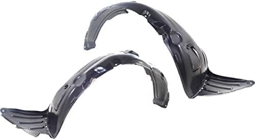 Set of 2 Front Fender Liner Right Passenger & Left Driver Side Direct Replacement Compatible with 2013-2016 Hyundai Genesis Coupe HY1249144 HY1248144 868122M500 868112M500