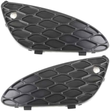 Set Of 2 Front Fog Light Outer Cover Primed Plastic Left Driver & Right Passenger Side Direct Replacement Compatible With 2003-2006 Mercedes Benz E-Class MB1039110 MB1038111