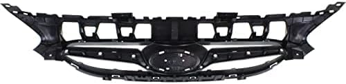 Front Grille Textured Shell And Insert Plastic Direct Replacement Compatible With 2012-2013 Hyundai Accent HY1200161 HY1200177 863511R000 863511R100