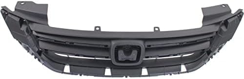 Front Grille Textured Shell And Insert Plastic Direct Replacement Compatible With 2013-2015 Honda Accord HO1200214 71121T2FA01