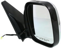Set Of 2 Front Power Mirror Manual Folding Heated Chrome Plastic Left Driver & Right Passenger Side Direct Replacement Compatible With 2001-2006 Mitsubishi Montero MR478840 MR478839