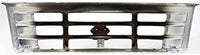 Front Grille Chrome Shell With Plastic Insert Direct Replacement Compatible With 1992-1997 Ford F-Series FO1200173 F4TZ8200A