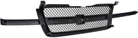 Front Grille Primed Shell & Center Bar With Gray Insert Direct Replacement Compatible With 2003-2007 Chevrolet Silverado 1500 GM1200557 19168630