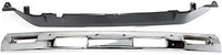Front Bumper Chrome Steel With Top Pad Holes + Lower Valance Panel Primed Direct Replacement Compatible With 1986-1992 Nissan D21 / 1987-1992 Pathfinder NI1002107 NI1095102 6202209G25