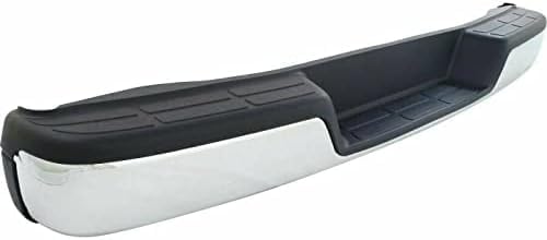 Step Bumper Face Bar & Pad Without Mounting Bracket Chrome Direct Replacement Compatible With 1996-2023 Chevrolet Express/GMC Savana GM1103142 25962249