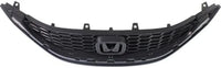 Front Grille Textured Shell And Insert Plastic Direct Replacement Compatible With 2013-2015 Honda Civic HO1200216 71121TR3A01