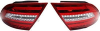 Set Of 2 Tail Light Assembly Plastic Left Driver & Right Passenger Side Direct Replacement Compatible With 2012-2013 Mercedes Benz C-Class MB2811100