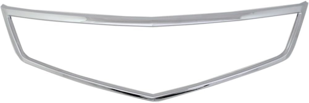 Front Grille Molding Chrome Direct Replacement Compatible With 2006-2008 Acura TSX AC1210108 71122SECA02