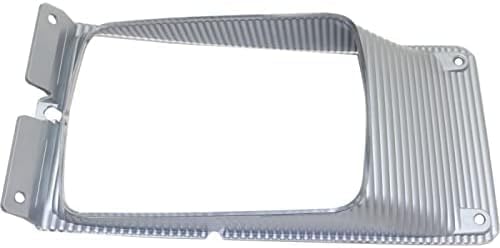 Set Of 2 Front Headlight Bezel Chrome Plastic Left Driver & Right Passenger Side Direct Replacement Compatible With 1995-2004 International 3800/4700 / 8100HD IH2511100 IH2510100