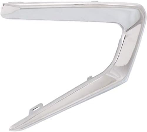 Set Of 2 Front Bumper Molding Chrome Plastic Left Driver & Right Passenger Side Direct Replacement Compatible With 2016-2018 Chevrolet Malibu GM1039196 GM1038196