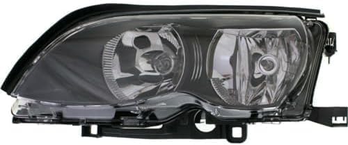Set Of 2 Front Headlight Assembly Halogen With Black Interior Right Passenger & Left Driver Side Direct Replacement Compatible With 2002-2005 BMW 3-Series BM2502122 BM2503122