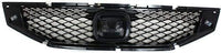 Front Grille Insert Primed With Chrome Molding Plastic Direct Replacement Compatible With 2008-2010 Honda Accord HO1200192 HO1210123 71121TE0A01 71122TE0A01