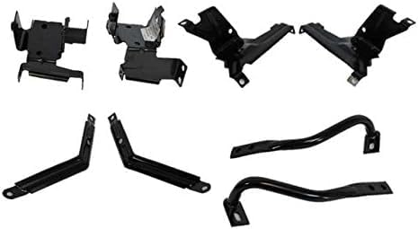 Front Bumper Brackets Inner + Outer Steel Left Driver & Right Passenger Side Direct Replacement Compatible with 2007-2013 GMC Sierra 1500 GM1067185 GM1066185 GM1043107 GM1042107