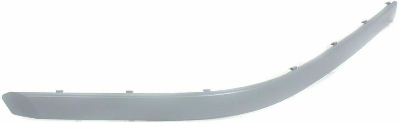 Set Of 2 Front Bumper Upper Molding Primed Plastic Left Driver & Right Passenger Side Direct Replacement Compatible With 2001-2003 BMW 5-Series BM1046105 BM1047105