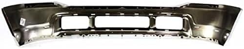 Front Bumper Chrome Steel With Holes For Lower Cover + Upper Valance Textured Direct Replacement Compatible With 1999-2004 Ford F-Series Super Duty/Excursion FO1002375 FO1095176
