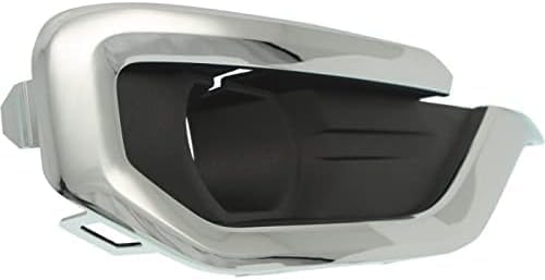 Set Of 2 Front Fog Light Cover Black With Chrome Molding Right Passenger & Left Driver Side Direct Replacement Compatible With 2017-2019 GMC Acadia GM1039209 GM1038209 84693621