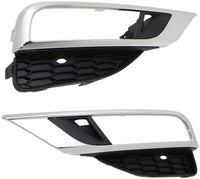 Set Of 2 Front Fog Light Molding Chrome Left Driver & Right Passenger Side Direct Replacement Compatible With 2015-2016 Honda CR-V HO1038124 HO1039124 71103T1WA00 71108T1WA00