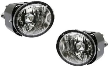 Set Of 2 Front Fog Light Assembly Plastic Left Driver & Right Passenger Side Direct Replacement Compatible With 2000-2001 Nissan Maxima / 2002 Xterra NI2593103 NI2592103