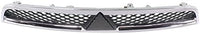 Front Grille Assembly Chrome Shell With Primed Insert Plastic Direct Replacement Compatible With 2008-2015 Mitsubishi Lancer MI1200255 7450A093