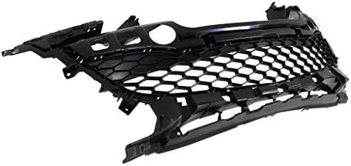 Front Bumper Grille Textured Gray Plastic Direct Replacement Compatible With 2012-2013 Mazda 3 MA1036116 BGV4501T1B