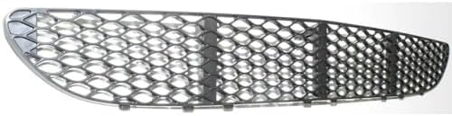 Front Bumper Center Grille Textured Plastic Direct Replacement Compatible With 2005-2006 Mercedes Benz E-Class MB1036106 2118850053
