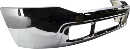 Front Bumper Chrome Steel Without Lower Valance Holes Direct Replacement Compatible With 1999-2004 Ford F Series Super Duty FO1002374 1C3Z17757MAA F81Z17757BA