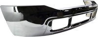 Front Bumper Chrome Steel Without Lower Valance Holes Direct Replacement Compatible With 1999-2004 Ford F Series Super Duty FO1002374 1C3Z17757MAA F81Z17757BA