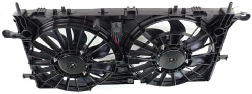 Front Radiator Dual Cooling Fan Assembly Plastic Direct Replacement Compatible with 2006-2009 Chevrolet Uplander GM3115228 15907032-PFM