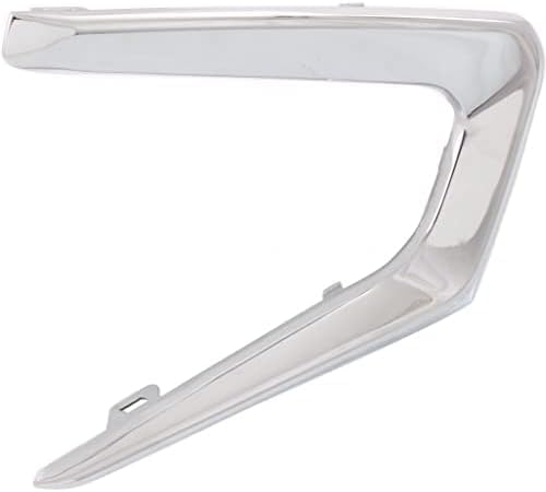 Set Of 2 Front Bumper Molding Chrome Plastic Left Driver & Right Passenger Side Direct Replacement Compatible With 2016-2018 Chevrolet Malibu GM1039196 GM1038196