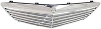 Front Grille Assembly Chrome Shell With Painted Gray Insert Plastic Direct Replacement Compatible With 2007-2009 Mercedes Benz E-Class MB1200147 21188017837246