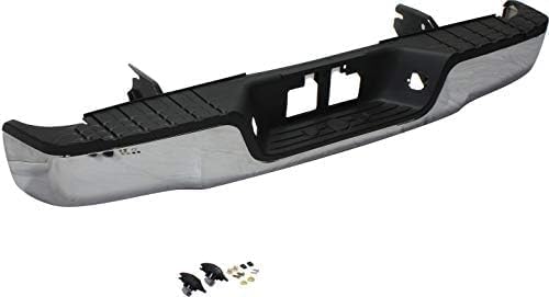 Rear Step Bumper Assembly Chrome Steel Direct Replacement Compatible With 2007-2013 Toyota Tundra TO1103117 521510C060-PFM