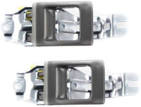 Set of 2 Front Interior Door Handle Lock Without Case with Gray Lever Left Driver & Right Passenger Side Direct Replacement Compatible with 1984-1989 Toyota Pickup TO1353118