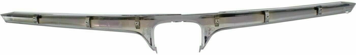 Front Upper Textured + Lower Primed Grille + Chrome Molding Direct Replacement Compatible With 2006-2007 Honda Accord HO1200179 HO1210118 HO1036101 71121SDAA10ZA 71122SDAA10